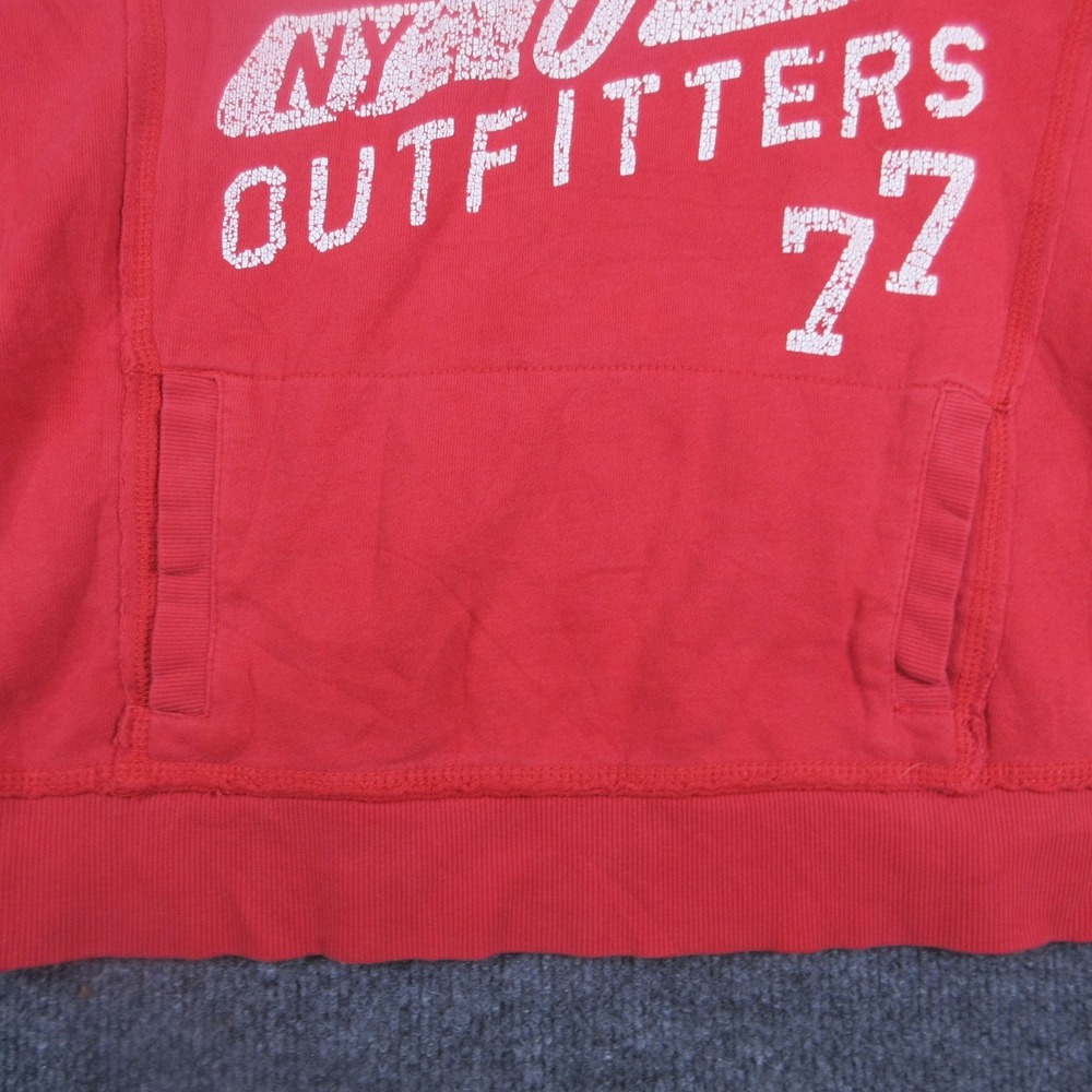 Y2K American Eagle Outfitters Hoodie Womens Small Red Graphic Pullover Logo 77 - Picture 4 of 8